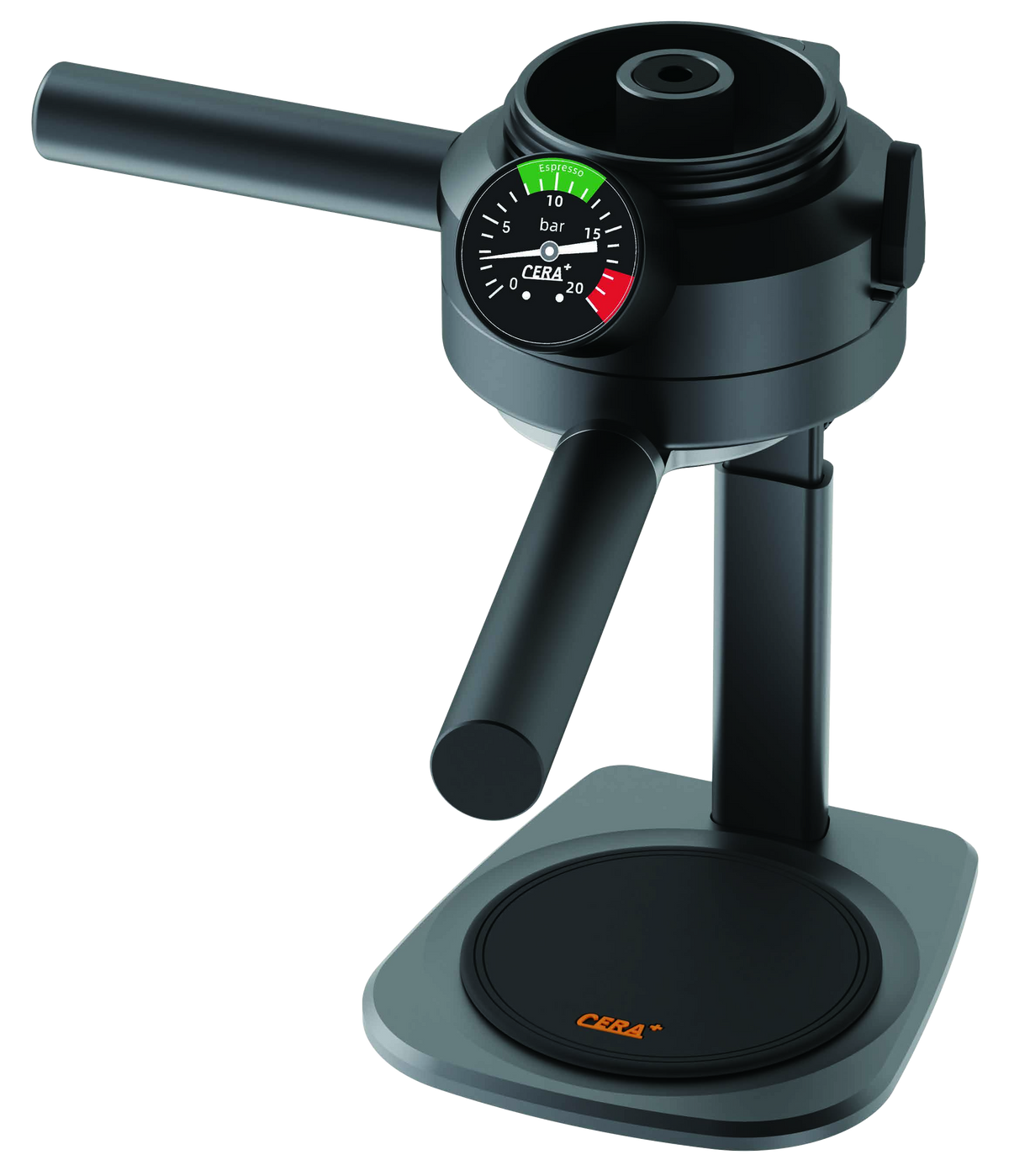 CERA+ SD58 stand supporting a demonstration espresso maker; only the stand is included.