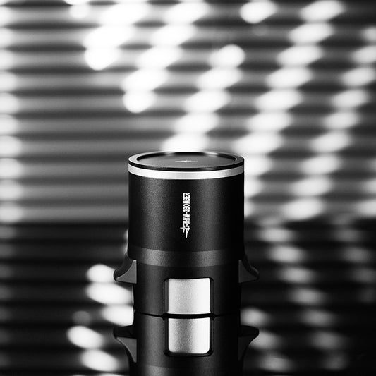 MHW-3BOMBER DR5566 black SE Pro espresso shaker on a counter