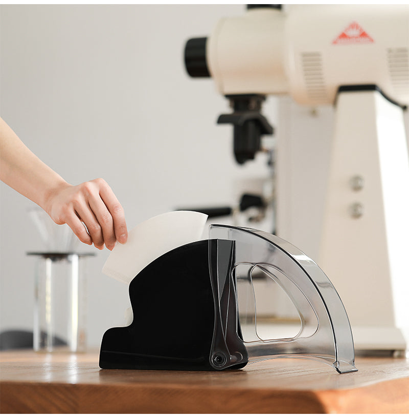 MHW-3BOMBER black Snail holder with its cover opened
